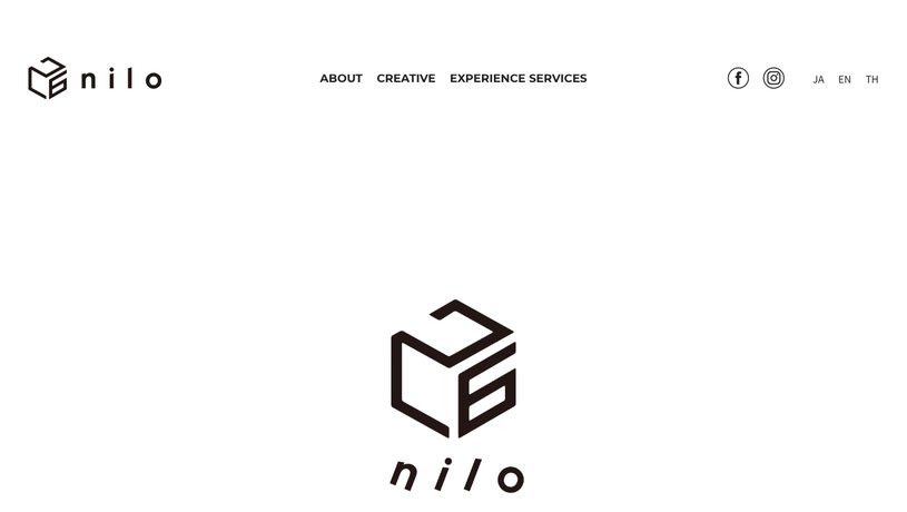 合同会社NILOのホームページ画面